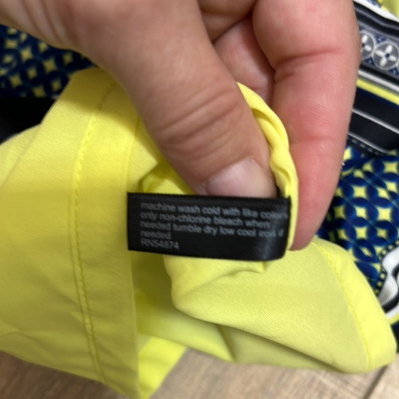 The Limited Retro Print Zippered 3/4 Sleeve Dress Navy and Multi Pattern SZ XS - Picture 10 of 15